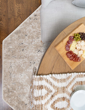 Beige 5' 3 x 5' 3 Portland Octagon Area Rug 85% Polypropylene & 15% Polyester Vintage Distressed Traditional Carpet for Home Decor for Sale at Rug Engine