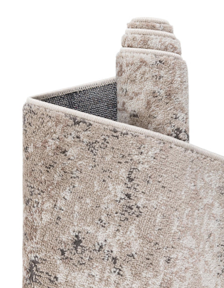 Beige 5' 3 x 5' 3 Portland Octagon Area Rug 85% Polypropylene & 15% Polyester Vintage Distressed Traditional Carpet for Home Decor for Sale at Rug Engine