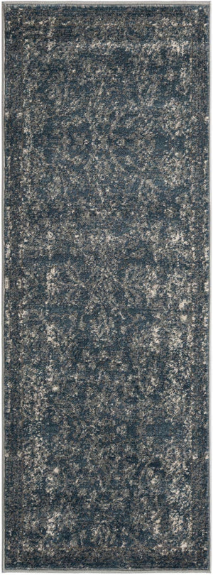 Blue 2' x 5' 3 Portland Runner Area Rug 85% Polypropylene & 15% Polyester Vintage Distressed Traditional Carpet for Home Decor for Sale at Rug Engine