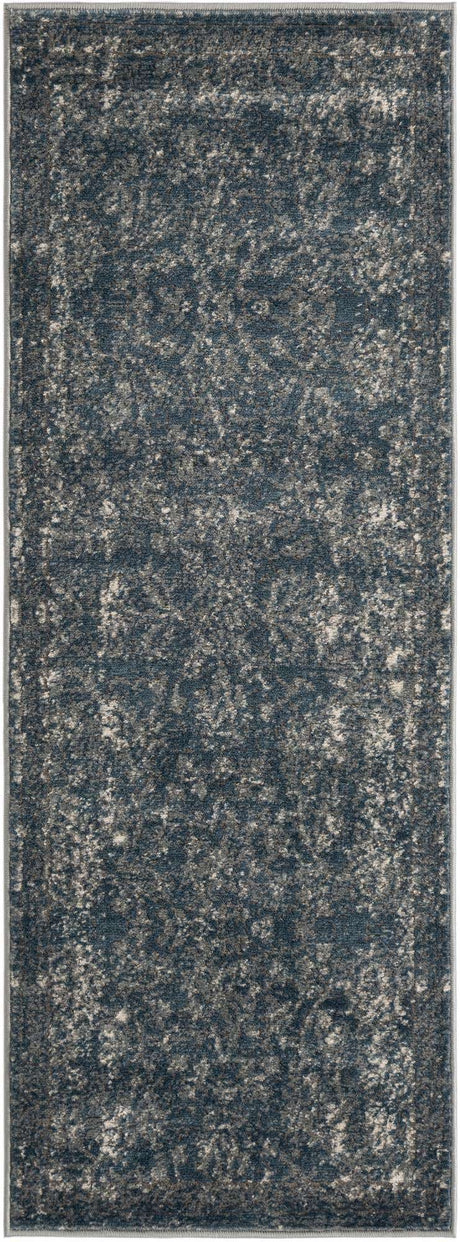 Blue 2' x 5' 3 Portland Runner Area Rug 85% Polypropylene & 15% Polyester Vintage Distressed Traditional Carpet for Home Decor for Sale at Rug Engine