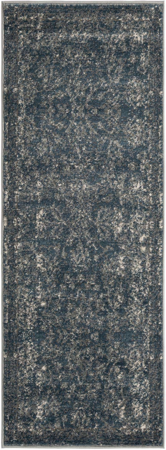 Blue 2' x 5' 3 Portland Runner Area Rug 85% Polypropylene & 15% Polyester Vintage Distressed Traditional Carpet for Home Decor for Sale at Rug Engine