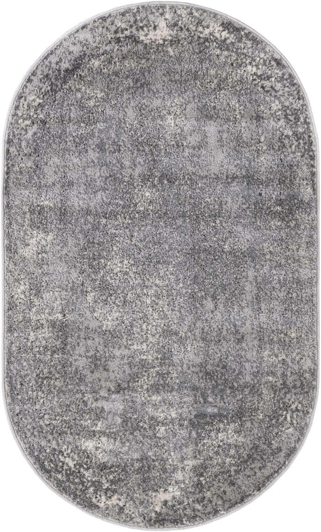 Gray 3' 1 x 5' 3 Portland Oval Area Rug 85% Polypropylene & 15% Polyester Vintage Distressed Traditional Carpet for Home Decor for Sale at Rug Engine