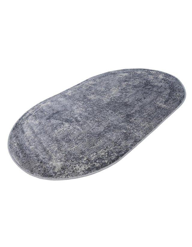 Gray 4' 1 x 6' 1 Portland Oval Area Rug 85% Polypropylene & 15% Polyester Vintage Distressed Traditional Carpet for Home Decor for Sale at Rug Engine