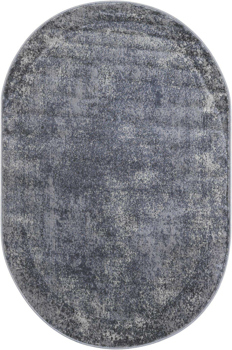 Gray 4' 1 x 6' 1 Portland Oval Area Rug 85% Polypropylene & 15% Polyester Vintage Distressed Traditional Carpet for Home Decor for Sale at Rug Engine
