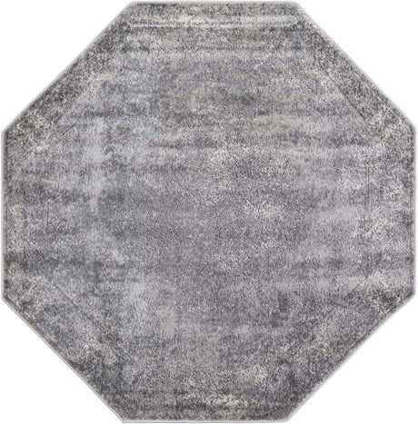 Gray 5' 3 x 5' 3 Portland Octagon Area Rug 85% Polypropylene & 15% Polyester Vintage Distressed Traditional Carpet for Home Decor for Sale at Rug Engine