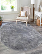 Gray 3' 1 x 5' 3 Portland Oval Area Rug 85% Polypropylene & 15% Polyester Vintage Distressed Traditional Carpet for Home Decor for Sale at Rug Engine