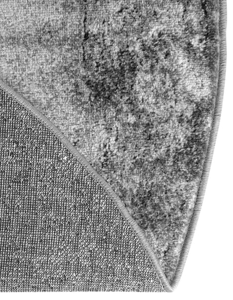 Gray 5' 3 x 8' Portland Oval Area Rug 85% Polypropylene & 15% Polyester Vintage Distressed Traditional Carpet for Home Decor for Sale at Rug Engine