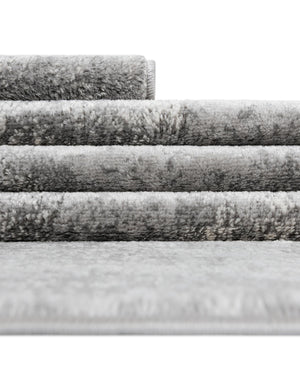 Gray 5' 3 x 8' Portland Oval Area Rug 85% Polypropylene & 15% Polyester Vintage Distressed Traditional Carpet for Home Decor for Sale at Rug Engine