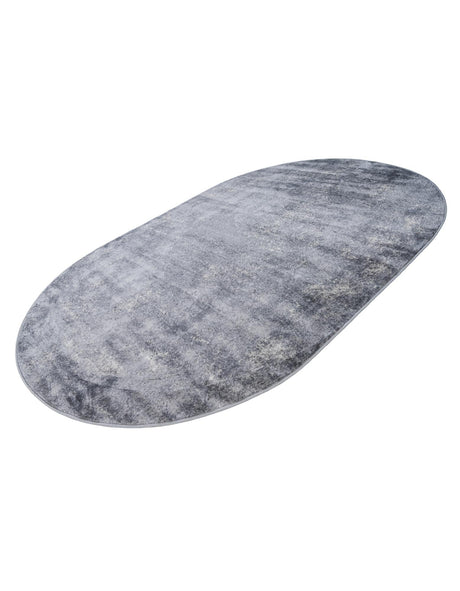 Gray 5' 3 x 8' Portland Oval Area Rug 85% Polypropylene & 15% Polyester Vintage Distressed Traditional Carpet for Home Decor for Sale at Rug Engine