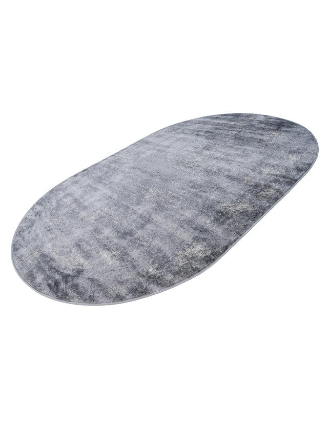 Gray 5' 3 x 8' Portland Oval Area Rug 85% Polypropylene & 15% Polyester Vintage Distressed Traditional Carpet for Home Decor for Sale at Rug Engine