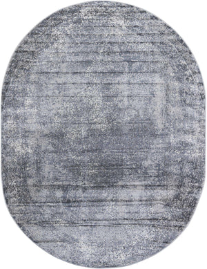 Gray 7' 10 x 10' Portland Oval Area Rug 85% Polypropylene & 15% Polyester Vintage Distressed Traditional Carpet for Home Decor for Sale at Rug Engine