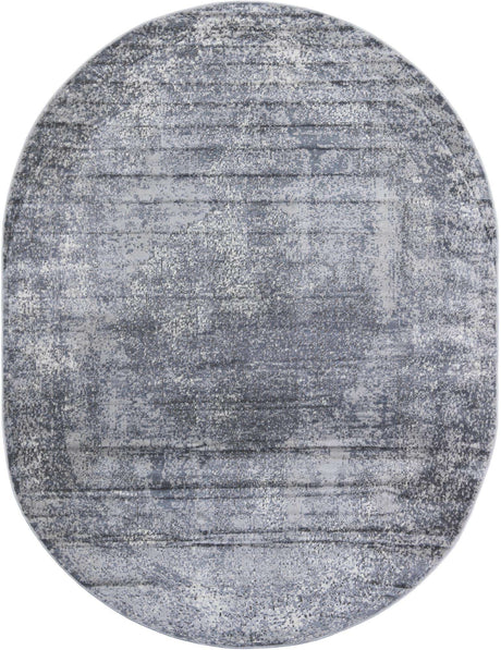 Gray 7' 10 x 10' Portland Oval Area Rug 85% Polypropylene & 15% Polyester Vintage Distressed Traditional Carpet for Home Decor for Sale at Rug Engine