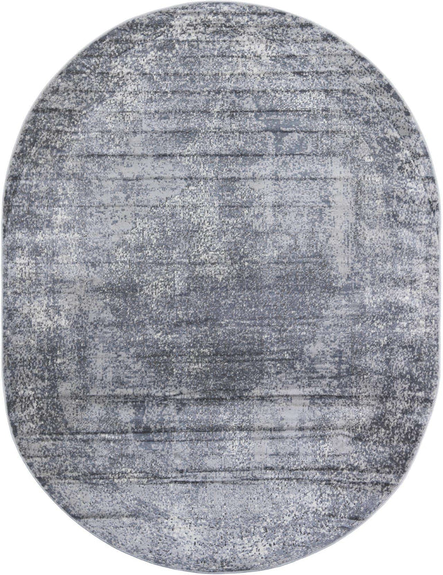 Gray 7' 10 x 10' Portland Oval Area Rug 85% Polypropylene & 15% Polyester Vintage Distressed Traditional Carpet for Home Decor for Sale at Rug Engine