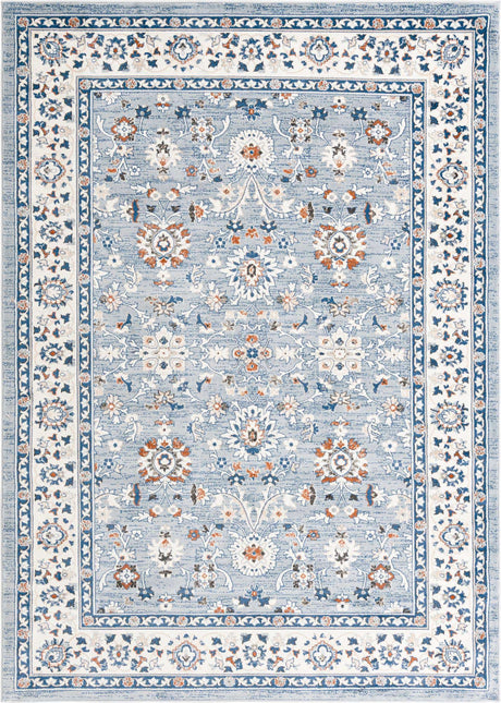 Aqua Blue 7' 10 x 11' Charlotte Rectangle Area Rug 100% Polypropylene With Jute Backing Traditional Classical Durable Carpet for Living Dining Office Rooms for Sale at Rug Engine
