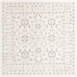 Ivory 10' x 10' Charlotte Square Area Rug 100% Polypropylene With Jute Backing Traditional Classical Durable Carpet for Living Dining Office Rooms for Sale at Rug Engine