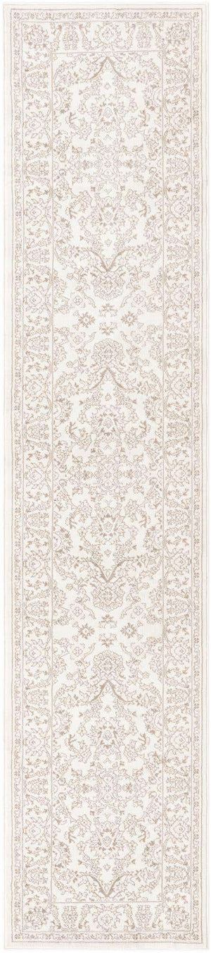 Ivory 2' 7 x 12' Charlotte Runner Area Rug 100% Polypropylene With Jute Backing Traditional Classical Durable Carpet for Living Dining Office Rooms for Sale at Rug Engine