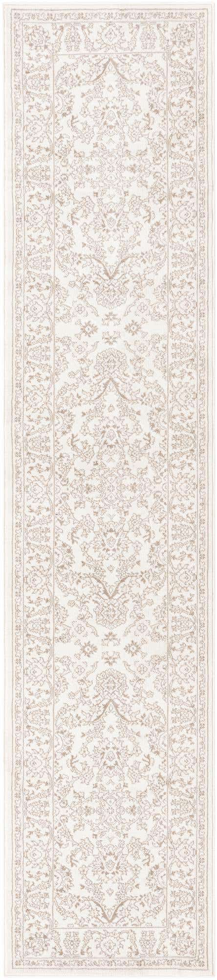Ivory 2' 7 x 12' Charlotte Runner Area Rug 100% Polypropylene With Jute Backing Traditional Classical Durable Carpet for Living Dining Office Rooms for Sale at Rug Engine