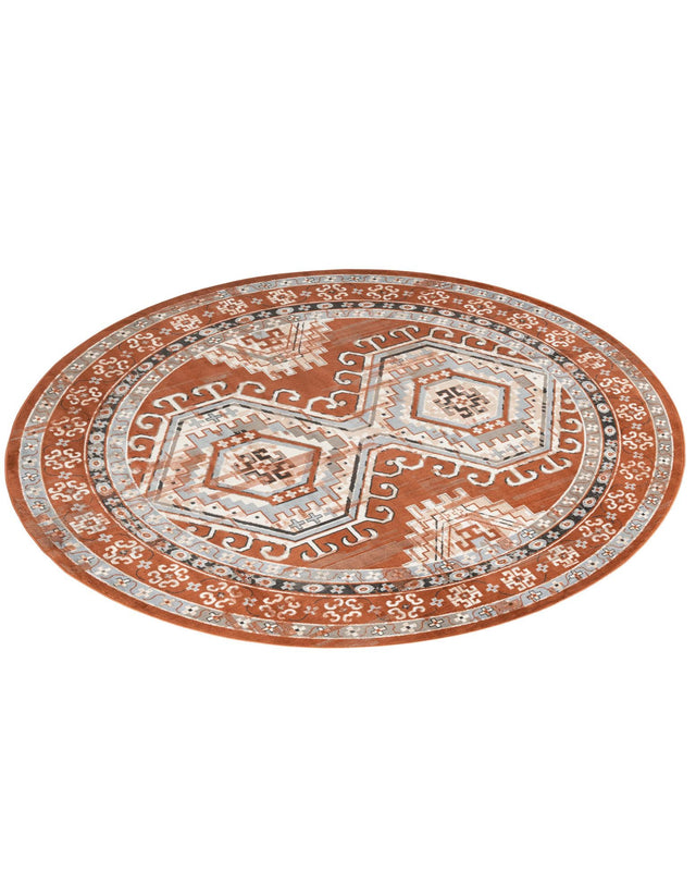 Terracotta 10' x 10' Charlotte Round Area Rug 100% Polypropylene With Jute Backing Traditional Classical Durable Carpet for Living Dining Office Rooms for Sale at Rug Engine