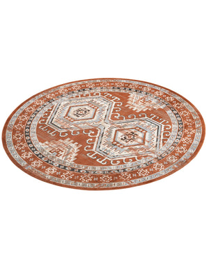 Terracotta 10' x 10' Charlotte Round Area Rug 100% Polypropylene With Jute Backing Traditional Classical Durable Carpet for Living Dining Office Rooms for Sale at Rug Engine
