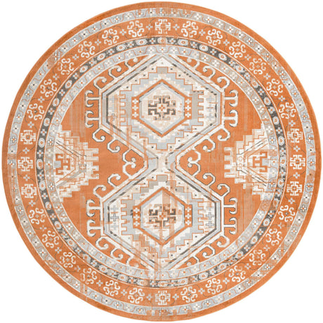 Terracotta 10' x 10' Charlotte Round Area Rug 100% Polypropylene With Jute Backing Traditional Classical Durable Carpet for Living Dining Office Rooms for Sale at Rug Engine