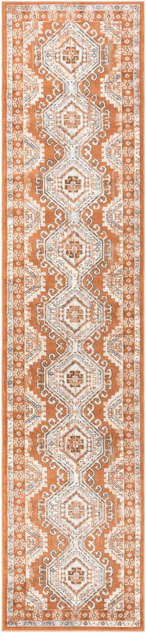 Terracotta 2' 7 x 12' Charlotte Runner Area Rug 100% Polypropylene With Jute Backing Traditional Classical Durable Carpet for Living Dining Office Rooms for Sale at Rug Engine