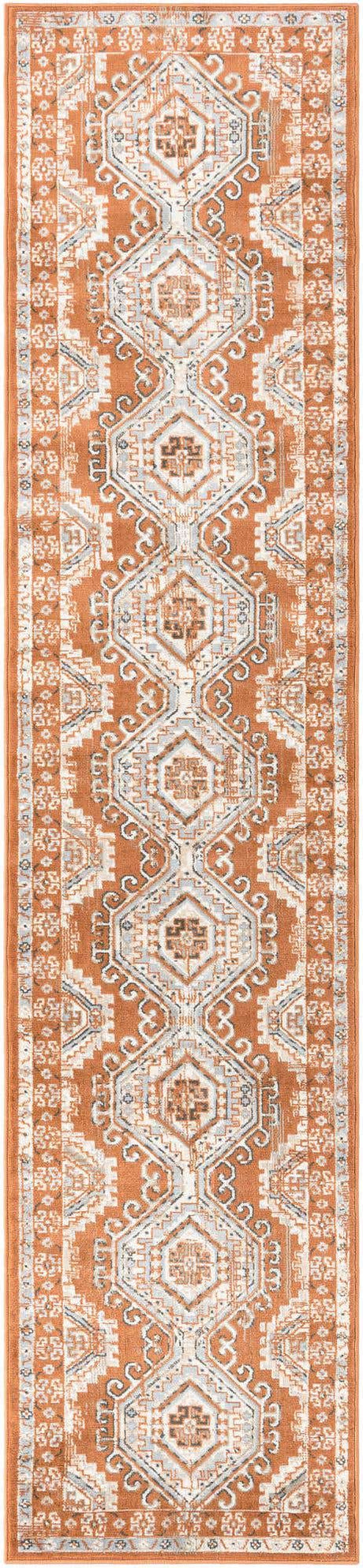Terracotta 2' 7 x 12' Charlotte Runner Area Rug 100% Polypropylene With Jute Backing Traditional Classical Durable Carpet for Living Dining Office Rooms for Sale at Rug Engine