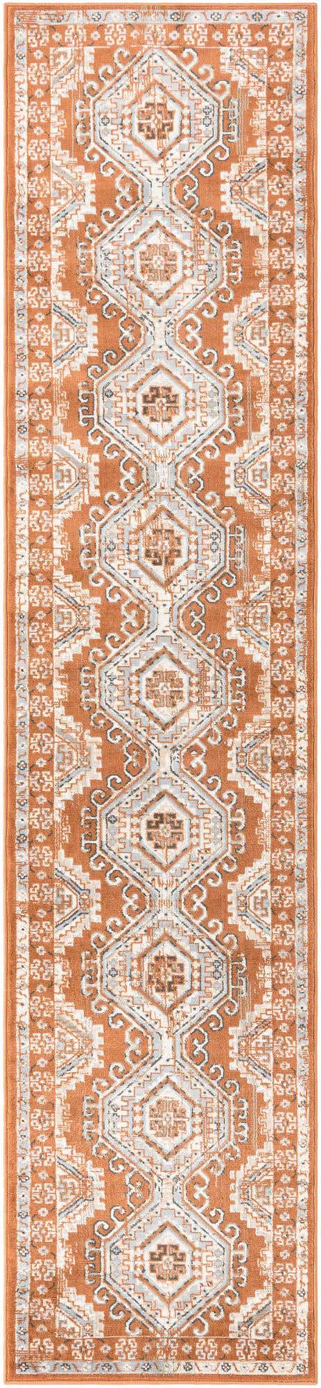Terracotta 2' 7 x 12' Charlotte Runner Area Rug 100% Polypropylene With Jute Backing Traditional Classical Durable Carpet for Living Dining Office Rooms for Sale at Rug Engine