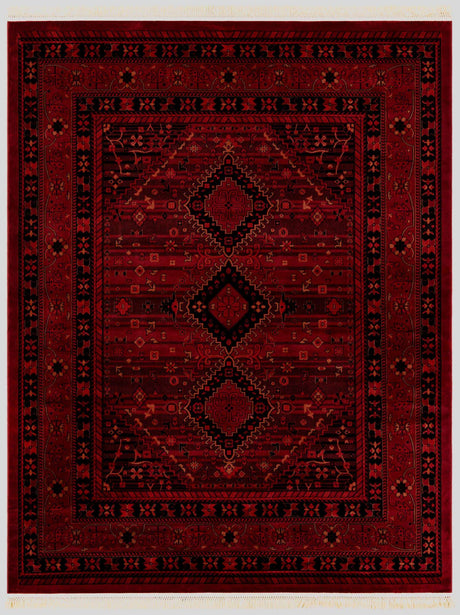 Red 7' 10 x 10' Tekke Rectangle Area Rug Classic Traditional Vintage Design Carpet for Living Rooms, Dining, Bedrooms, Office Space for Sale at Rug Engine