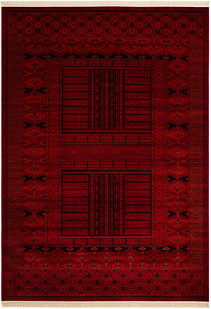 Red 10' x 14' 1 Tekke Rectangle Area Rug Classic Traditional Vintage Design Carpet for Living Rooms, Dining, Bedrooms, Office Space for Sale at Rug Engine