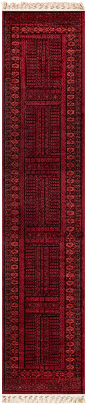 Red 2' 7 x 12' Tekke Runner Area Rug Classic Traditional Vintage Design Carpet for Living Rooms, Dining, Bedrooms, Office Space for Sale at Rug Engine