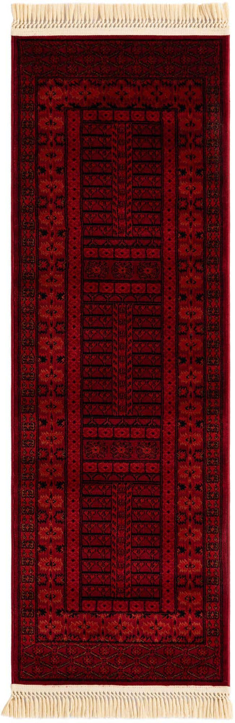Red 2' x 6' 1 Tekke Runner Area Rug Classic Traditional Vintage Design Carpet for Living Rooms, Dining, Bedrooms, Office Space for Sale at Rug Engine