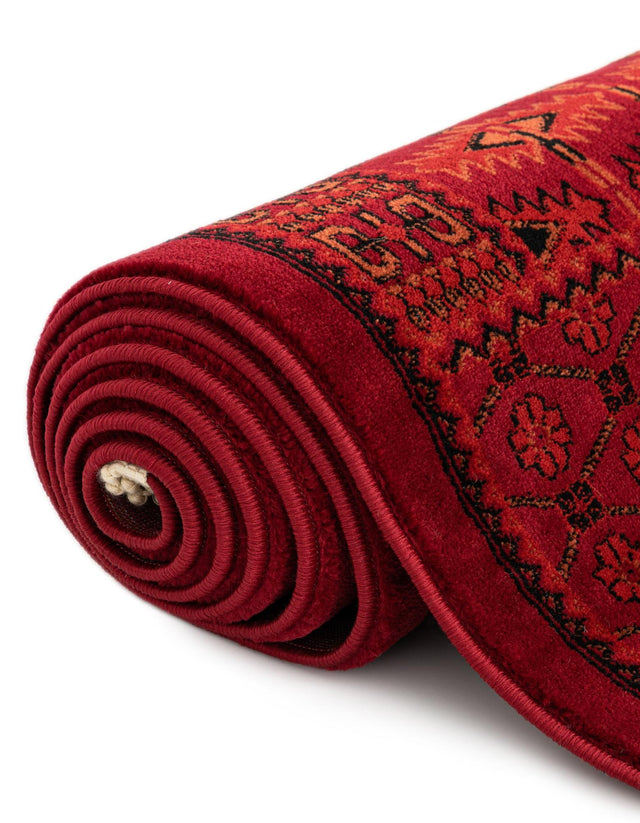 Red 5' 3 x 5' 3 Tekke Square Area Rug Classic Traditional Vintage Design Carpet for Living Rooms, Dining, Bedrooms, Office Space for Sale at Rug Engine