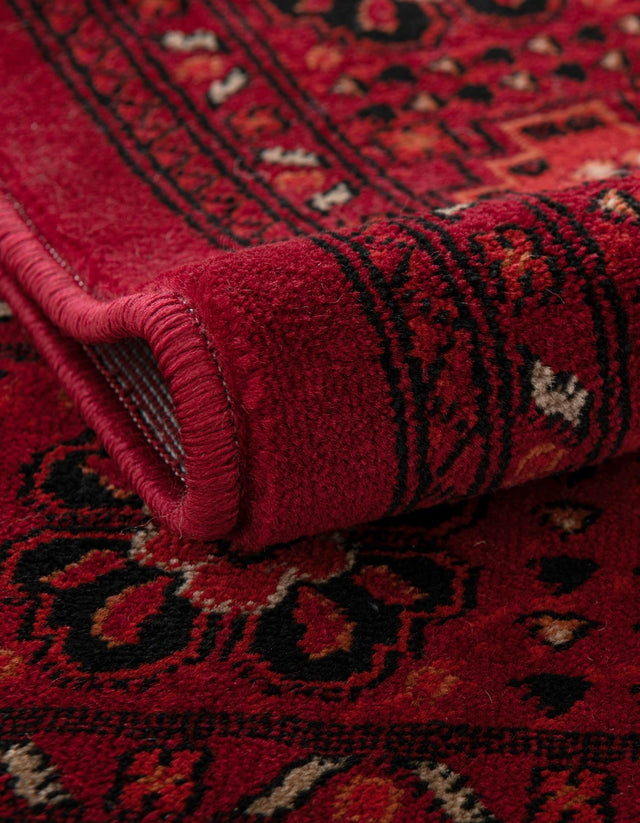 Red 3' 1 x 3' 1 Tekke Round Area Rug Classic Traditional Vintage Design Carpet for Living Rooms, Dining, Bedrooms, Office Space for Sale at Rug Engine