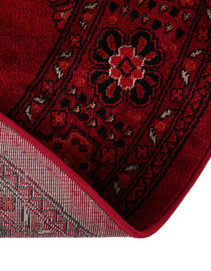 Red 3' 1 x 3' 1 Tekke Round Area Rug Classic Traditional Vintage Design Carpet for Living Rooms, Dining, Bedrooms, Office Space for Sale at Rug Engine