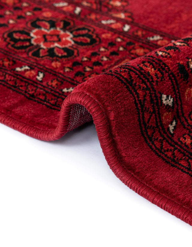 Red 3' 1 x 3' 1 Tekke Round Area Rug Classic Traditional Vintage Design Carpet for Living Rooms, Dining, Bedrooms, Office Space for Sale at Rug Engine