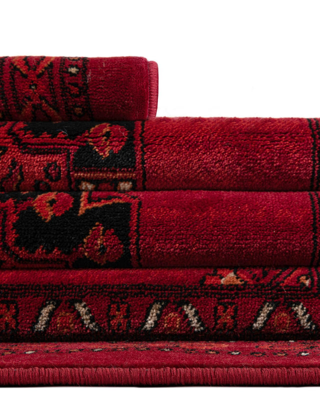 Red 3' 1 x 3' 1 Tekke Round Area Rug Classic Traditional Vintage Design Carpet for Living Rooms, Dining, Bedrooms, Office Space for Sale at Rug Engine