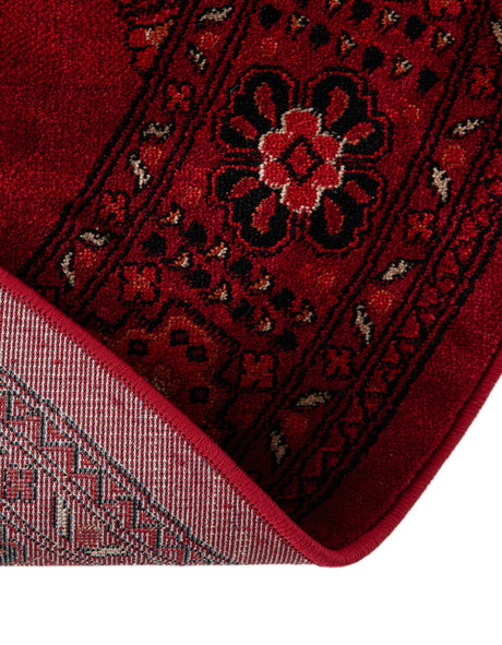 Red 3' 1 x 5' 3 Tekke Oval Area Rug Classic Traditional Vintage Design Carpet for Living Rooms, Dining, Bedrooms, Office Space for Sale at Rug Engine