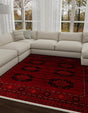 Red 6' 1 x 6' 1 Tekke Square Area Rug Classic Traditional Vintage Design Carpet for Living Rooms, Dining, Bedrooms, Office Space for Sale at Rug Engine