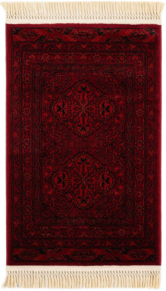 Red 2' x 3' 1 Tekke Rectangle Area Rug Classic Traditional Vintage Design Carpet for Living Rooms, Dining, Bedrooms, Office Space for Sale at Rug Engine