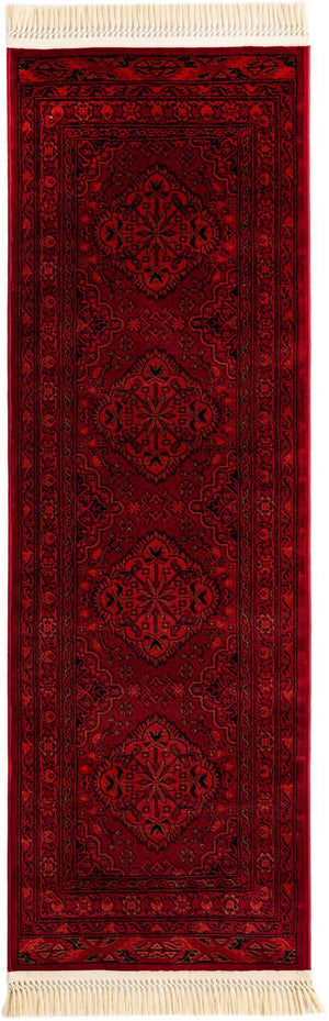 Red 2' x 6' 1 Tekke Runner Area Rug Classic Traditional Vintage Design Carpet for Living Rooms, Dining, Bedrooms, Office Space for Sale at Rug Engine
