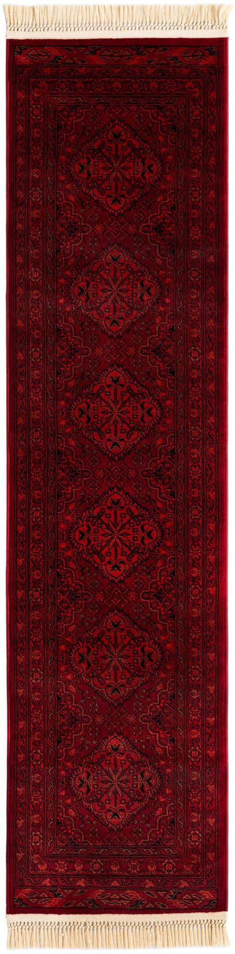 Red 2' x 8' Tekke Runner Area Rug Classic Traditional Vintage Design Carpet for Living Rooms, Dining, Bedrooms, Office Space for Sale at Rug Engine