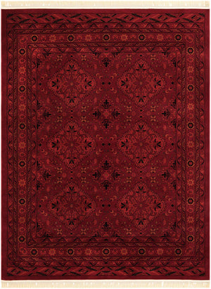 Red 7' 10 x 10' Tekke Rectangle Area Rug Classic Traditional Vintage Design Carpet for Living Rooms, Dining, Bedrooms, Office Space for Sale at Rug Engine