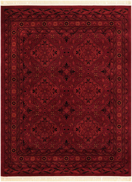 Red 7' 10 x 10' Tekke Rectangle Area Rug Classic Traditional Vintage Design Carpet for Living Rooms, Dining, Bedrooms, Office Space for Sale at Rug Engine