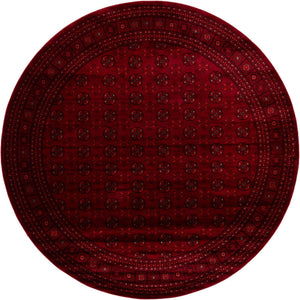 Red 10' x 10' Tekke Round Area Rug Classic Traditional Vintage Design Carpet for Living Rooms, Dining, Bedrooms, Office Space for Sale at Rug Engine