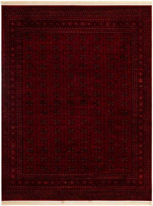 Red 10' x 13' 1 Tekke Rectangle Area Rug Classic Traditional Vintage Design Carpet for Living Rooms, Dining, Bedrooms, Office Space for Sale at Rug Engine