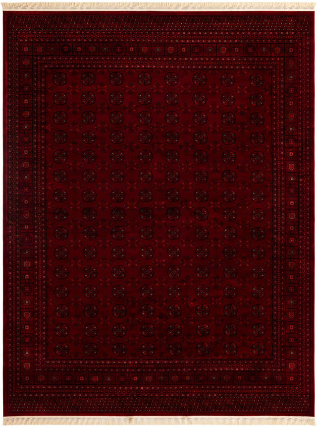 Red 10' x 13' 1 Tekke Rectangle Area Rug Classic Traditional Vintage Design Carpet for Living Rooms, Dining, Bedrooms, Office Space for Sale at Rug Engine