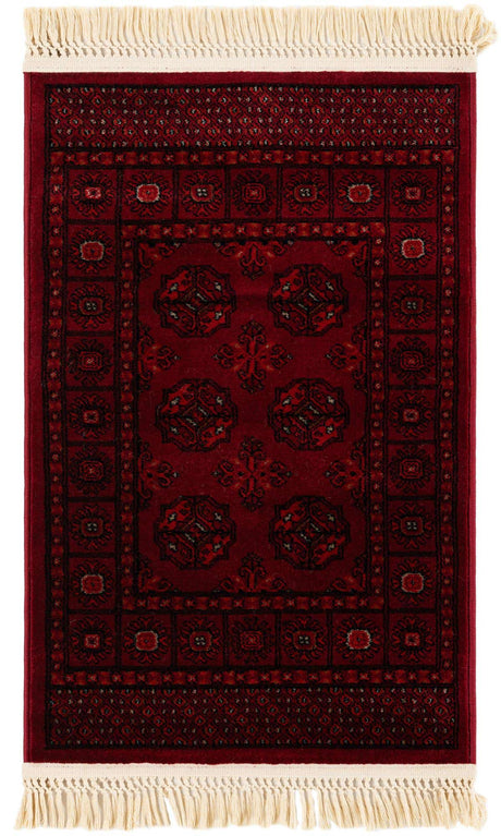Red 2' x 3' 1 Tekke Rectangle Area Rug Classic Traditional Vintage Design Carpet for Living Rooms, Dining, Bedrooms, Office Space for Sale at Rug Engine