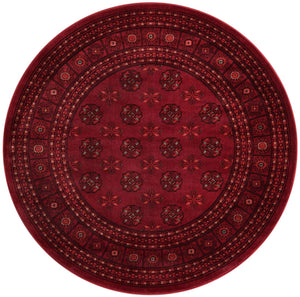 Red 5' 3 x 5' 3 Tekke Round Area Rug Classic Traditional Vintage Design Carpet for Living Rooms, Dining, Bedrooms, Office Space for Sale at Rug Engine