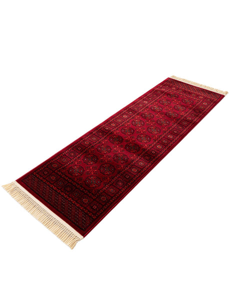 Red 2' x 6' 1 Tekke Runner Area Rug Classic Traditional Vintage Design Carpet for Living Rooms, Dining, Bedrooms, Office Space for Sale at Rug Engine