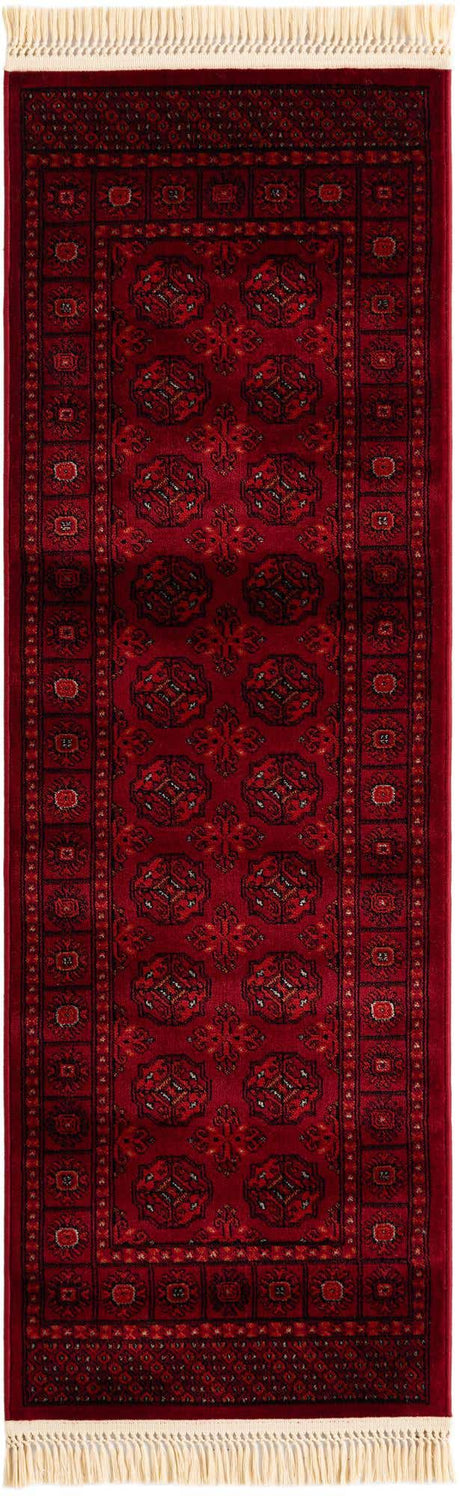 Red 2' x 6' 1 Tekke Runner Area Rug Classic Traditional Vintage Design Carpet for Living Rooms, Dining, Bedrooms, Office Space for Sale at Rug Engine